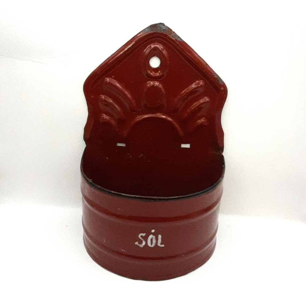 Vintage Radom, Poland Enamel Salt Box